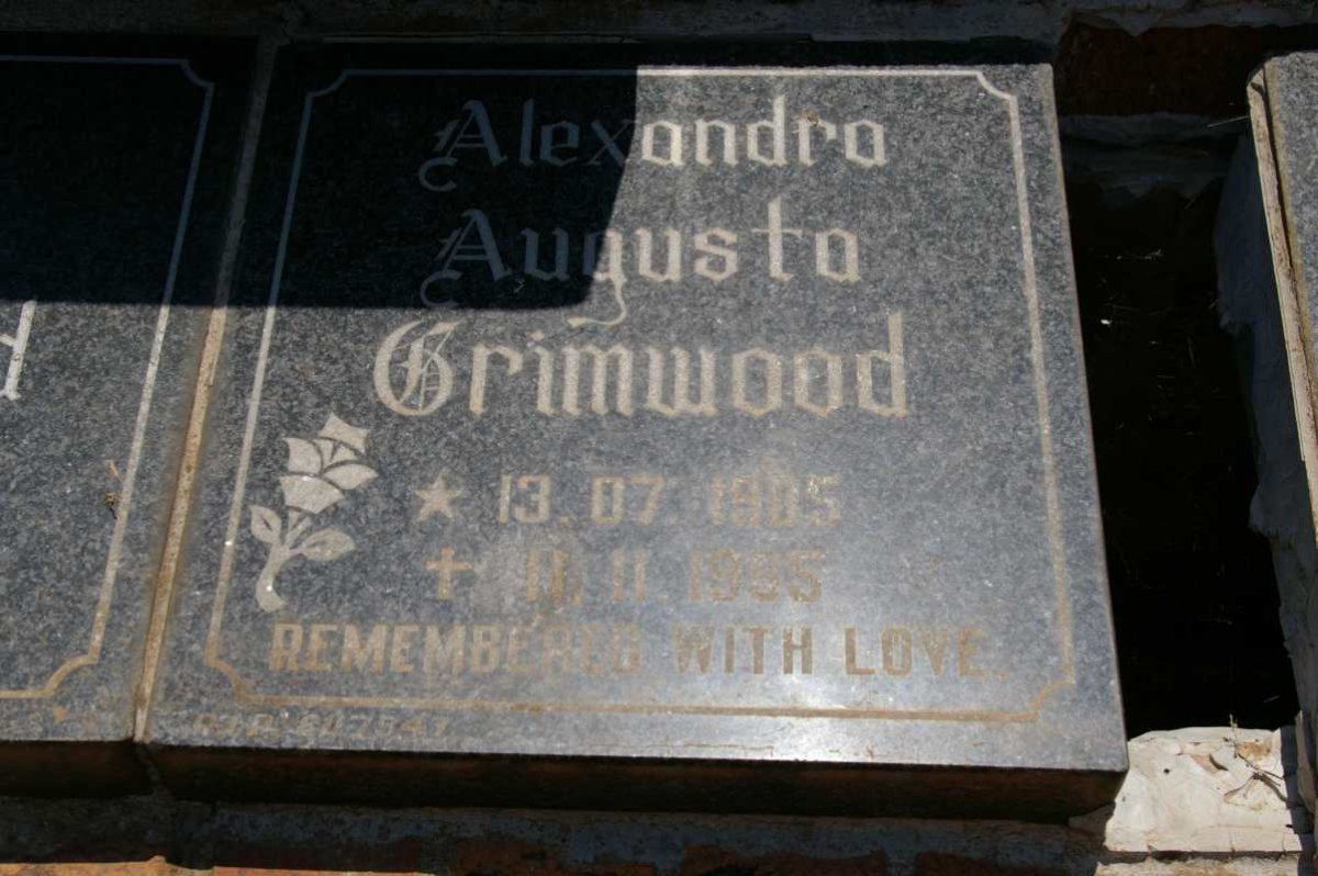 GRIMWOOD Alexandra Augusta 1905-1955 &amp; Anne Mandy 1931-1999