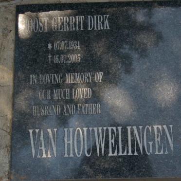 HOUWELINGEN Joost Gerrit Dirk, van 1931-2005