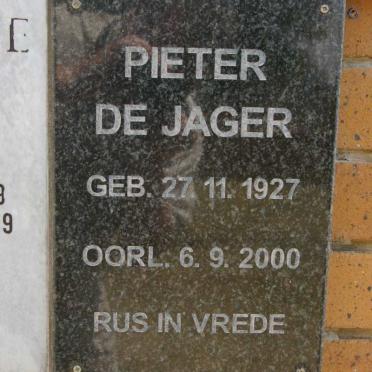 JAGER Pieter, de 1927-2000