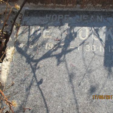 KOCK Hope Jean, de 1927-1989