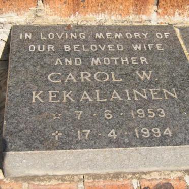 KEKALAINEN Carol W. 1953-1994