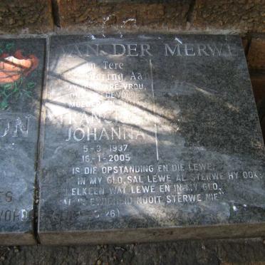 MERWE Francisca Johanna, van der 1937-2005