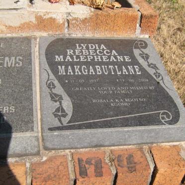 MAKGABUTLANE Lydia Rebecca Malepheane 1957-2008