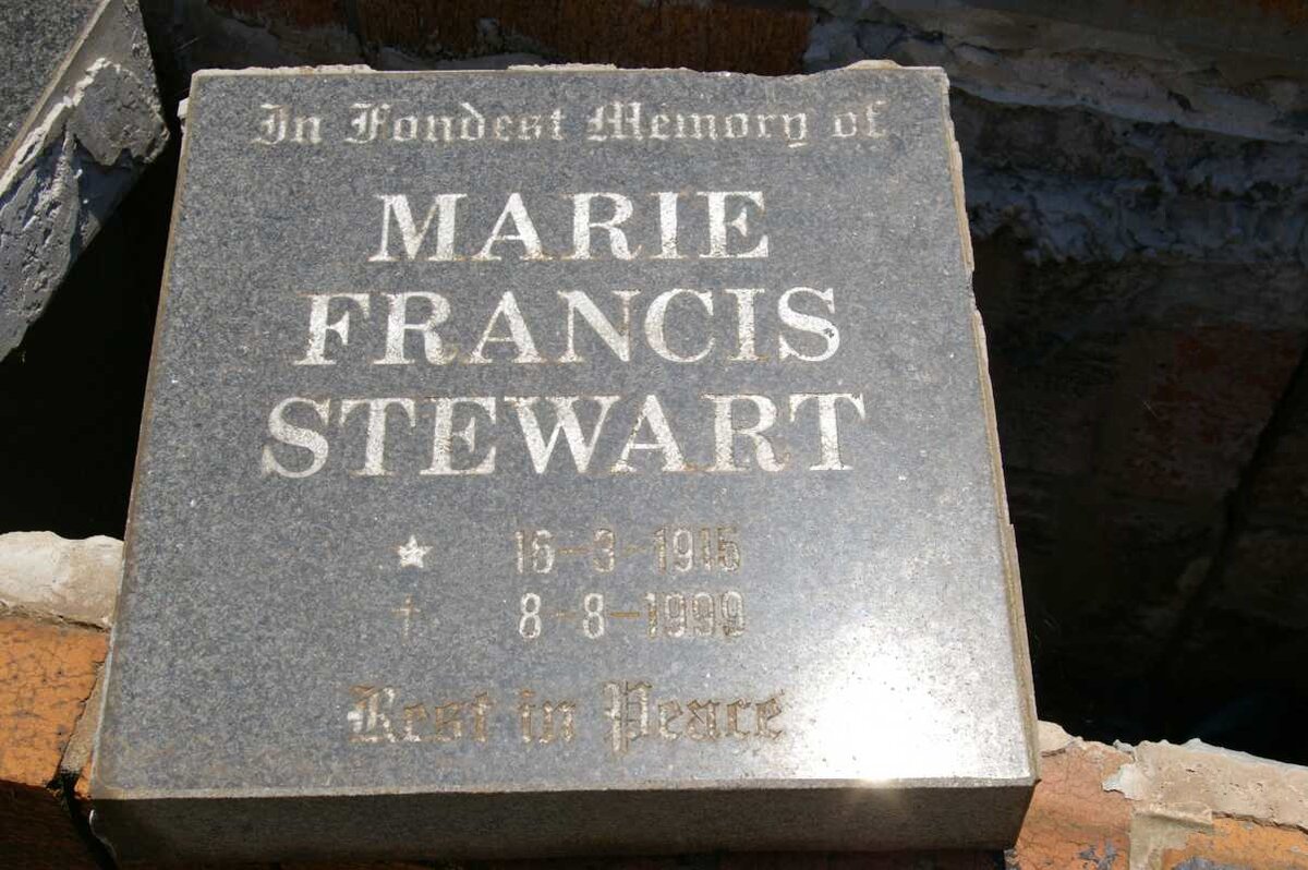 STEWART Marie Francis 1915-1999