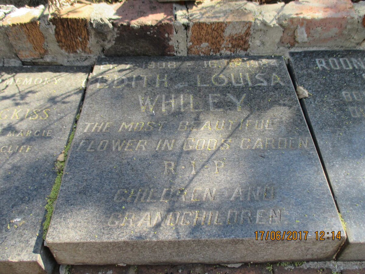 WHILEY Edith Louisa 1908-1984