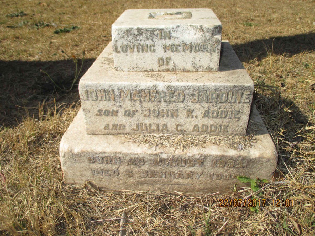 ADDIE John Manfred Jardine 1903-1904