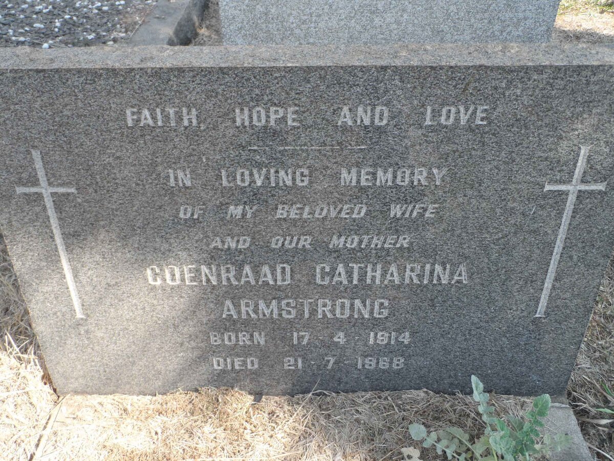 ARMSTRONG Coenraad Catharina 1914-1968