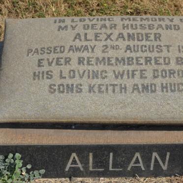 ALLAN Alexander -1962 &amp; Dorothy 1912-1990