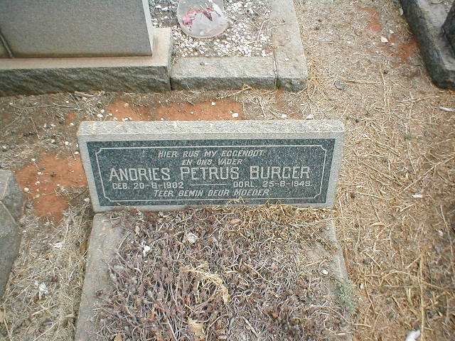 BURGER Andries Petrus 1902-1949
