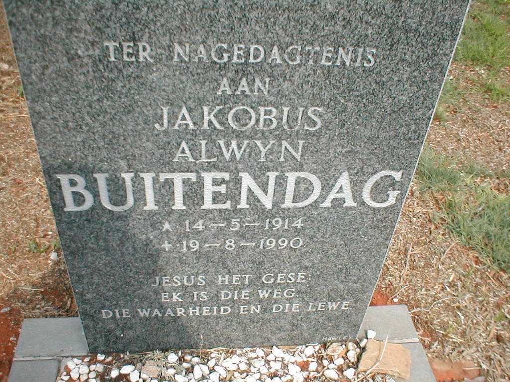BUITENDAG Jakobus Alwyn 1914-1990