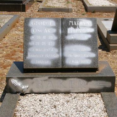 BAKER George Oscar 1939-1987 &amp; Marilyn Elizabeth 1944-