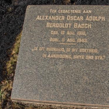 BASCH Alexander Oscar Adolph Berdoldt 1910-1943