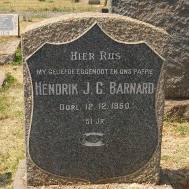 BARNARD Hendrik J.C. -1950