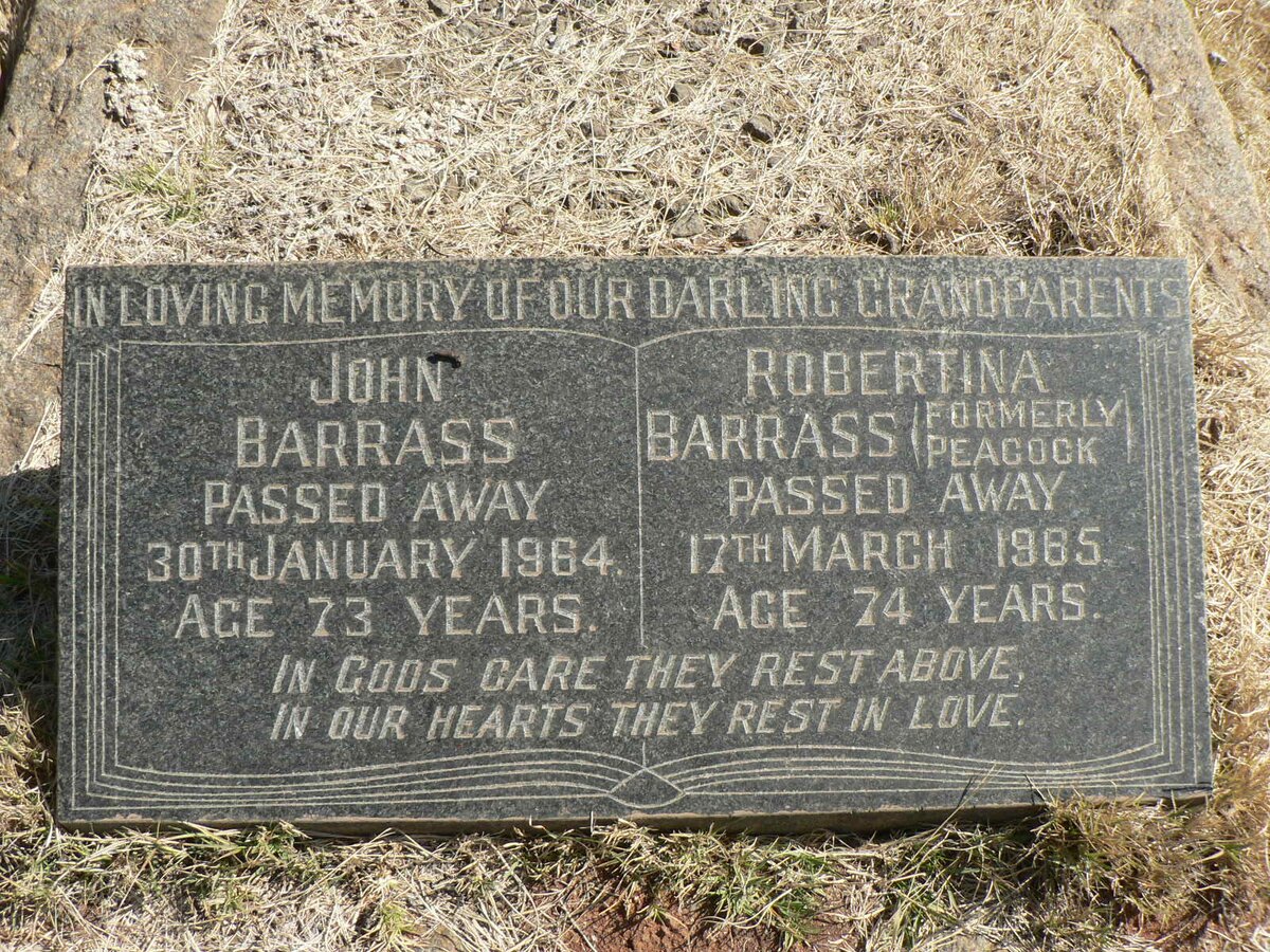 BARRASS John -1964 &amp; Roberta PEACOCK -1965 :: SELAND Helena nee PEACOCK 1910-1949
