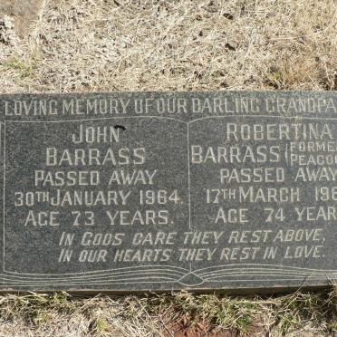 BARRASS John -1964 &amp; Roberta PEACOCK -1965 :: SELAND Helena nee PEACOCK 1910-1949 