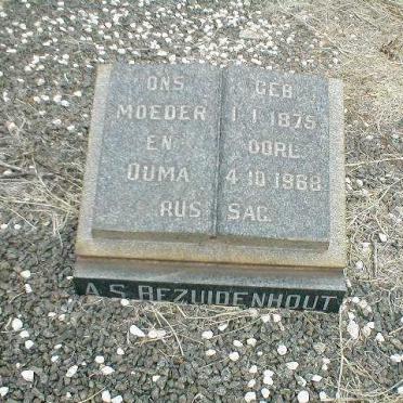 BEZUIDENHOUT A.S. 1875-1968
