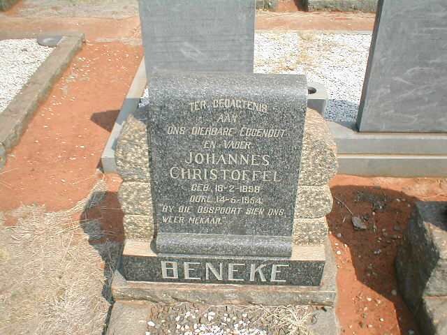 BENEKE Johannes Christoffel 1898-1954