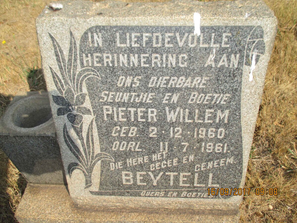 BEYTELL Pieter Willem 1960-1961