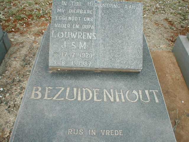 BEZUIDENHOUT Louwrens J.S.M. 1920-1987