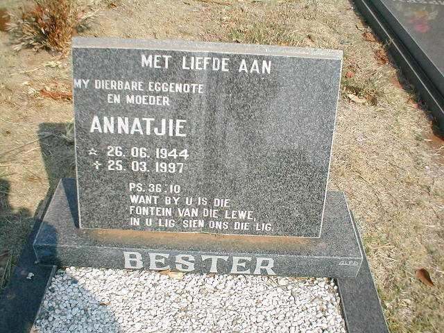 BESTER Annatjie 1944-1997