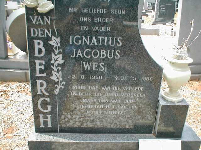 BERGH Ignatius Jacobus, van den 1950-1986