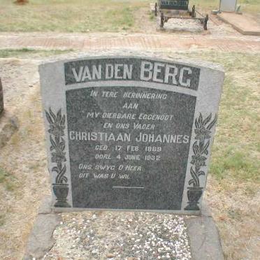 BERG Christiaan Johannes, van den 1889-1932