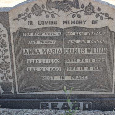 BEARD Charles William 1890-1956 &amp; Anna Maria 1892-1968