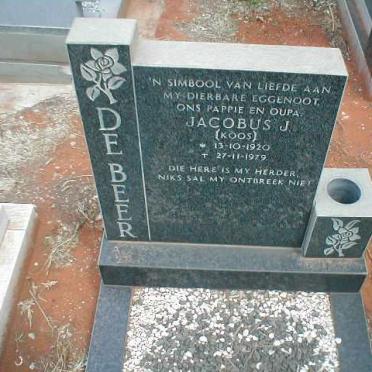 BEER Jacobus J., de 1920-1979