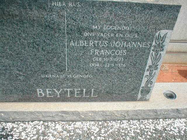 BEYTELL Albertus Johannes Francois 1923-1976