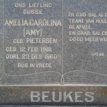 BEUKES Amelia Carolina nee PIETERSEN 1918-1960