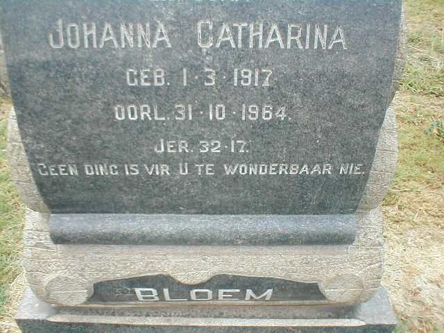 BLOEM Johanna Catharina 1917-1964