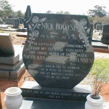 BOOYSE Nicolaas Jacobus Johannes 1912-1976