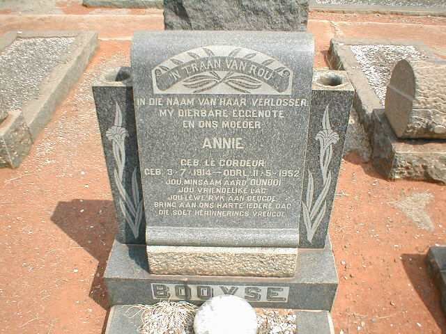 BOOYSE Annie nee LE CORDEUR 1914-1952