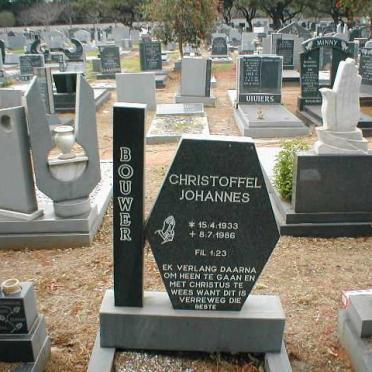 BOUWER Christoffel Johannes 1933-1986