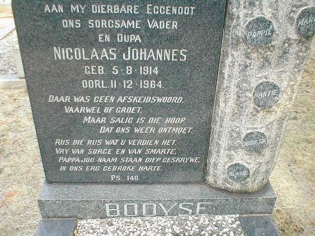 BOOYSE Nicolaas Johannes 1914-1964