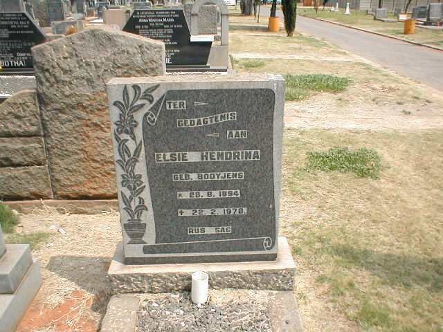 BOOYJENS Elsie Hendrina 1894-1978