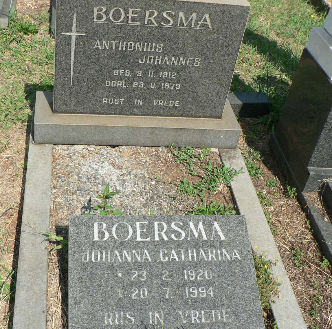 BOERSMA Anthonius Johannes 1912-1979 &amp; Johanna Catharina 1920-1994