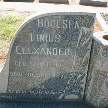 BOOLSEN Linius Elexander 1907-1970