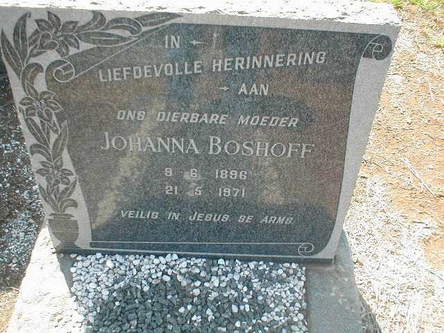 BOSHOFF Johanna 1896-1971