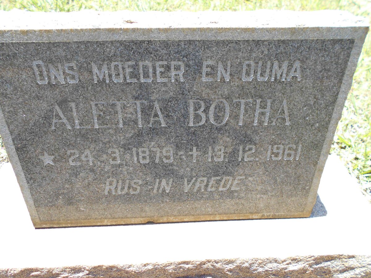 BOTHA Aletta 1879-1961