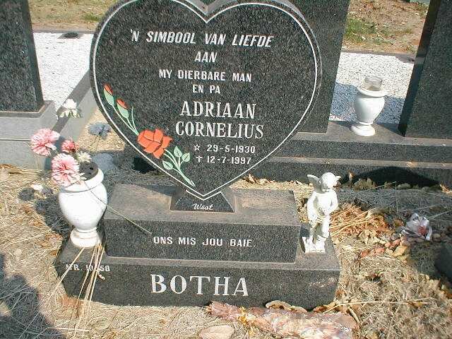 BOTHA Adriaan Cornelius 1930-1997