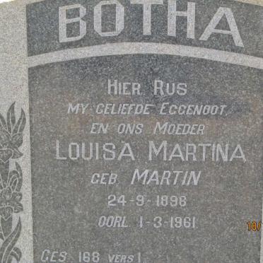 BOTHA Louisa Martina nee MARTIN 1896-1961
