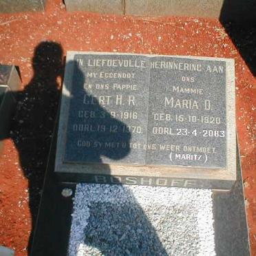 BOSHOFF Gert H.R. 1916-1970 &amp; Maria D. MARITZ 1920-2003