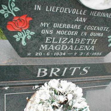 BRITS Elizabeth Magdalena 1934-1995