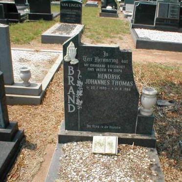 BRAND Hendrik Johannes Thomas 1930-1984