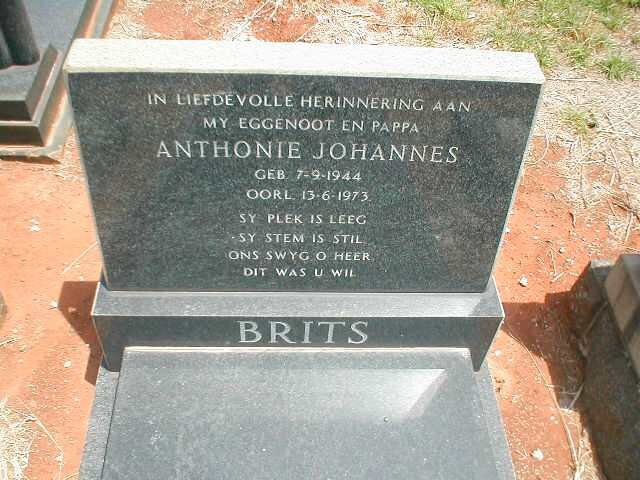 BRITS Anthonie Johannes 1944-1973