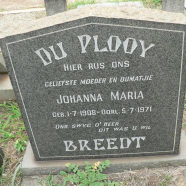 BREEDT Johanna Maria, DU PLOOY 1908-1971