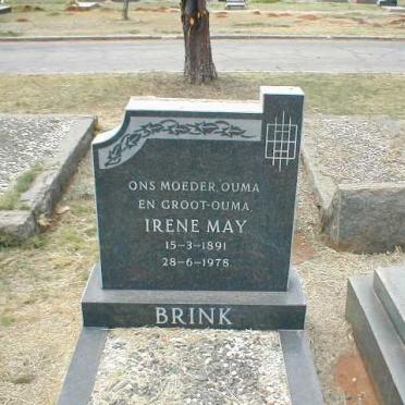 BRINK Irene May 1891-1978