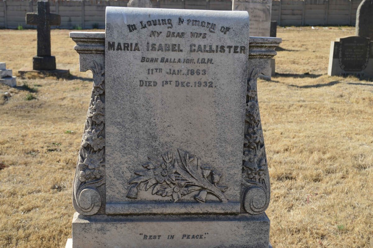 CALLISTER Mary Isabel 1863-1932