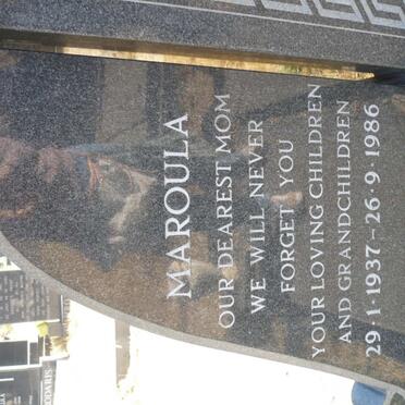 CHRISTOU Maroula 1937-1986